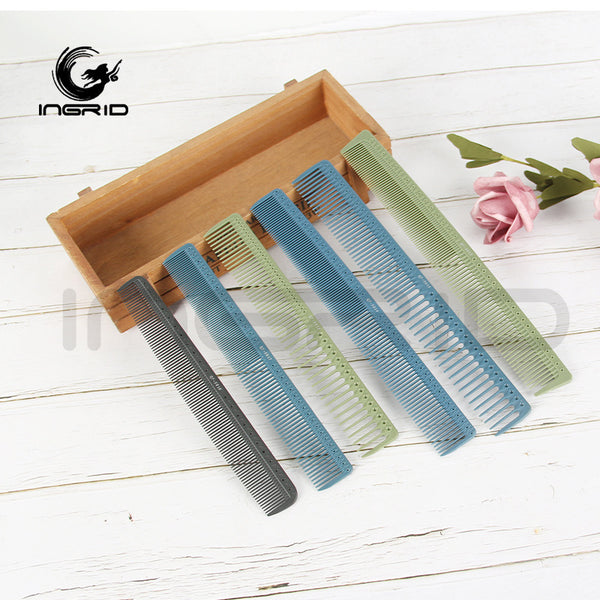 Foreign trade wholesale hairdressing hair cutting comb hair salon special dense tooth plastic pointed tail comb non-deforming haircut double hair comb