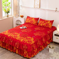 New arrival washed silk tencel ice silk embroider single bed skirt bedspread pure color machine washable 2m double bed sheets