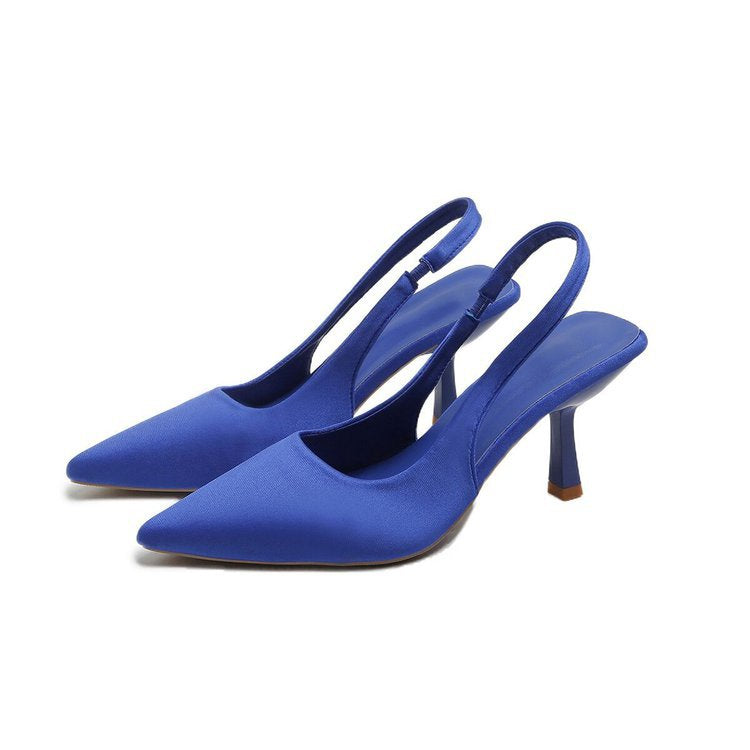 Fashionplus size high-heeled sandals with toe-cap and back strap new arrivalflats pointed toe flatsfashion stiletto high heels