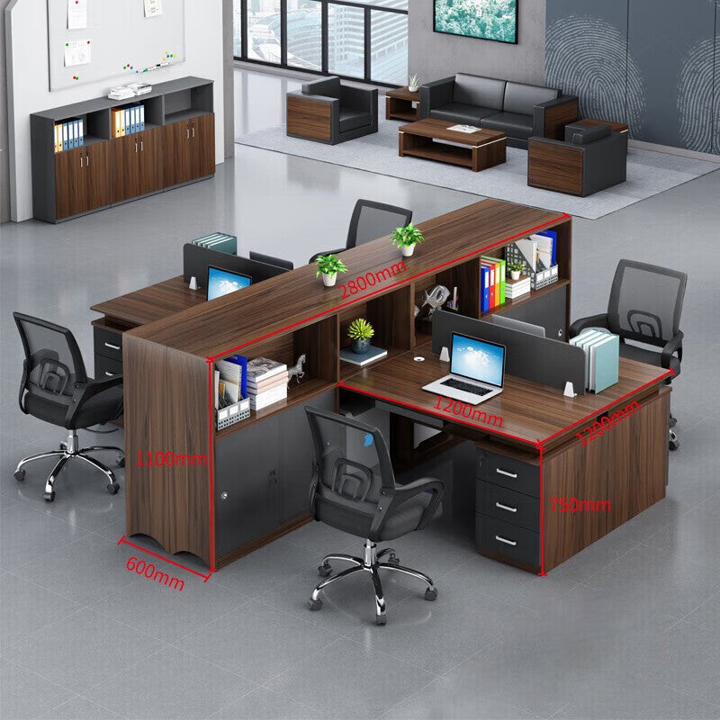 Saint li screen desk chair financial table workstation card slot casual modern staff computer desk