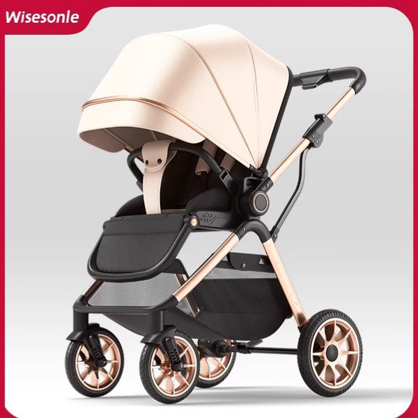 Baby stroller High landscape Lightweight can sit and lie down Folding four-wheel shock absorber Two-way baby Newborn children stroller