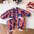 Baby winter fleece-lined romper, newborn winter outfit, 100-day celebration & first birthday outfit, newborn gift dress, chinese new year outfit