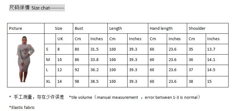 supply customclassy rhinestone mesh elastic european and american african sexy silmlong sleevesdressin stock