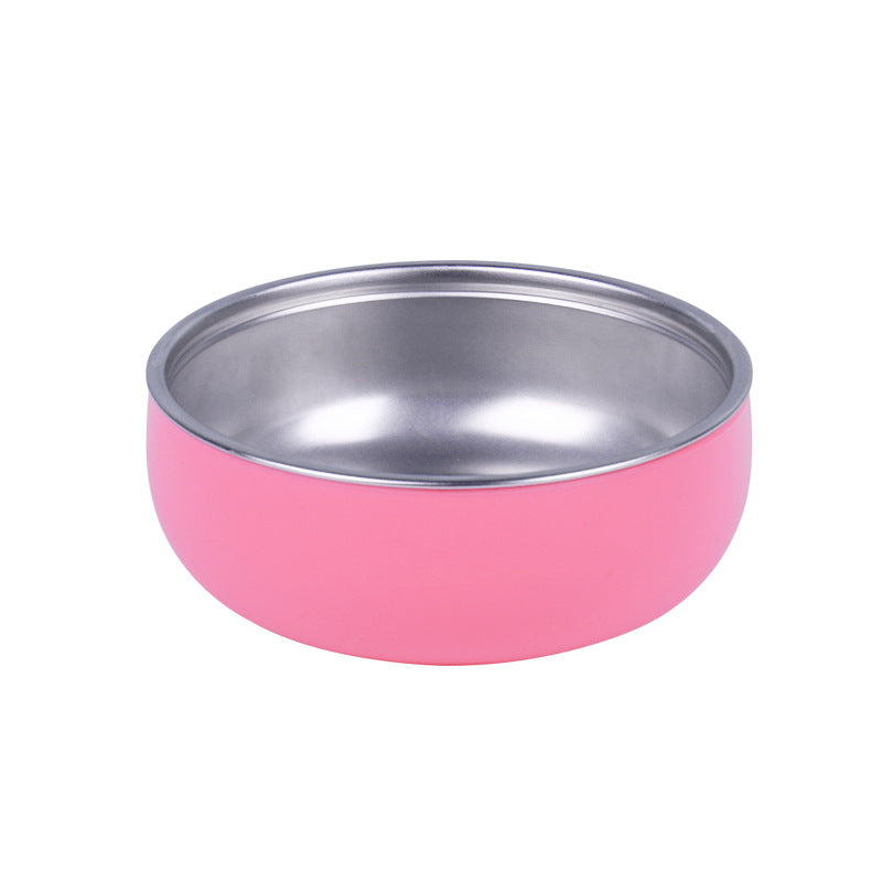 Factory new baby silicone stainless steel tableware set creative product 304 stainless steel children's silicone tableware bowl