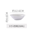 Minimalist pure white ceramic dinnerware set - ideal for restaurants, hotels, and home use. includes plates, rice bowls, soup bowls, and fruit/salad plating dishes