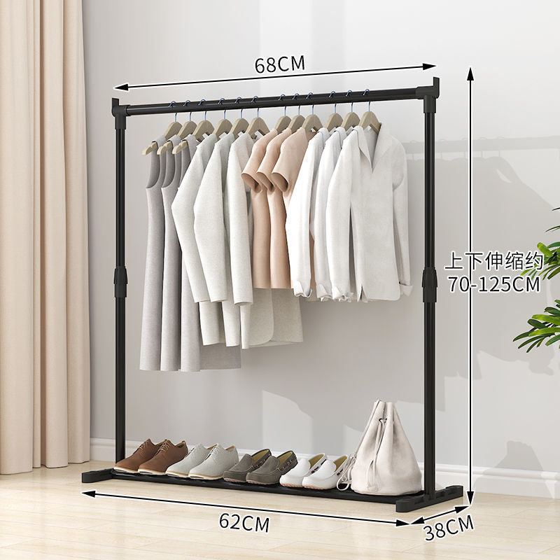 Clothes drying rack floor-standing for home bedroom bold thickened hanging clothes foldable simple indoor dormitory movable clothes drying rack