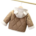 Baby girl fleece-lined cotton jacket - autumn/winter warm top, newborn cardigan, stylish & cute outfit for outdoor wear