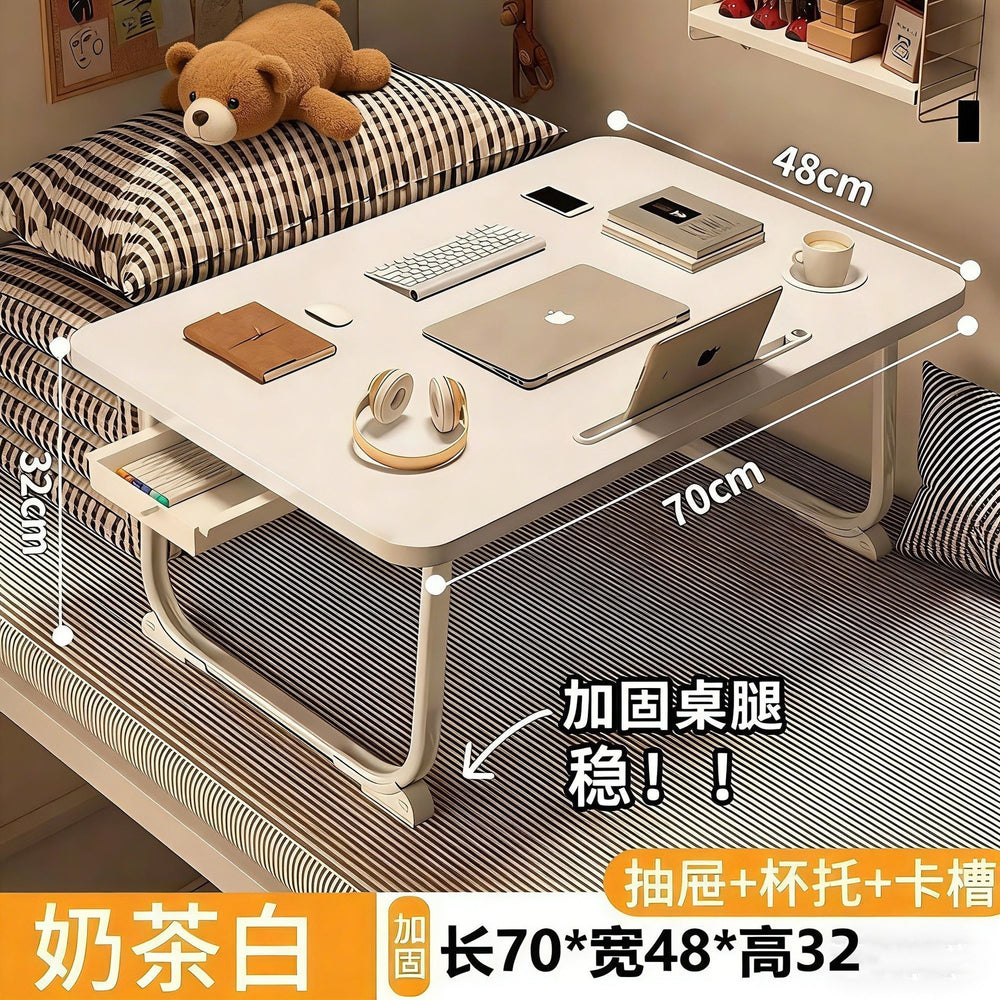 Bedside desk folding small table student dormitory writing desk dorm room essential laptop table assembly-free