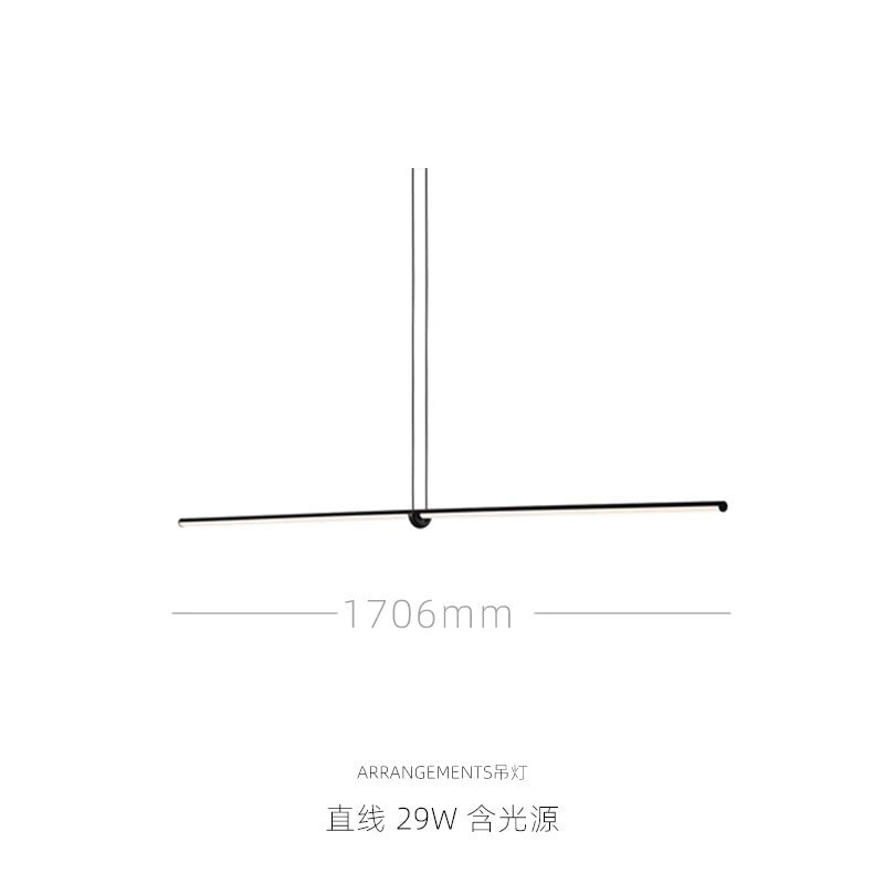 Italian arrangements modern minimalist geometric line restaurant pendant light creative magnetic combination dining table lamp