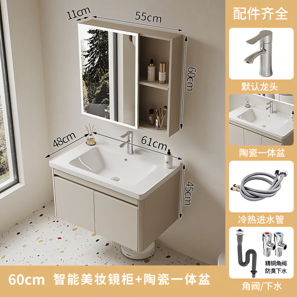Thickened honeycomb aluminum bathroom cabinet ceramic all-in-one basin bathroom bathroom cabinet wash basin wash basin wash basin combination