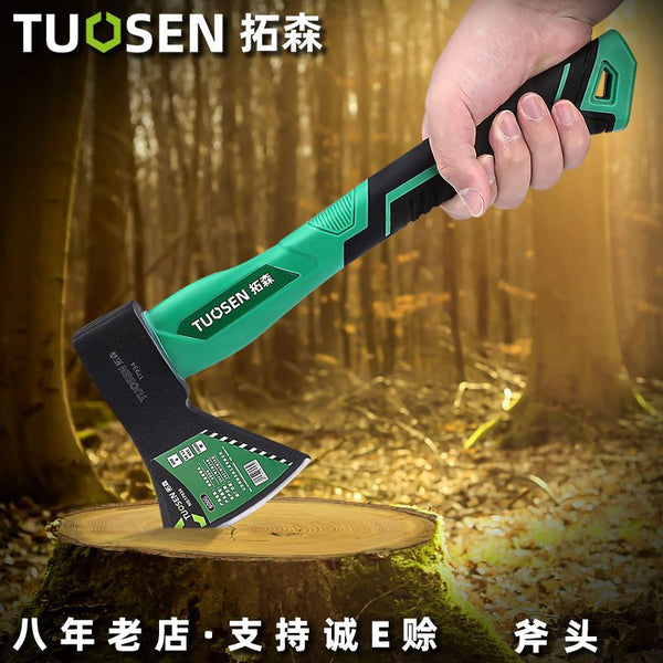 Tuosen Hardware Tools Wooden Handle Axe Woodworking Axe Logging Camping Mountain Axe Outdoor Axe Firewood