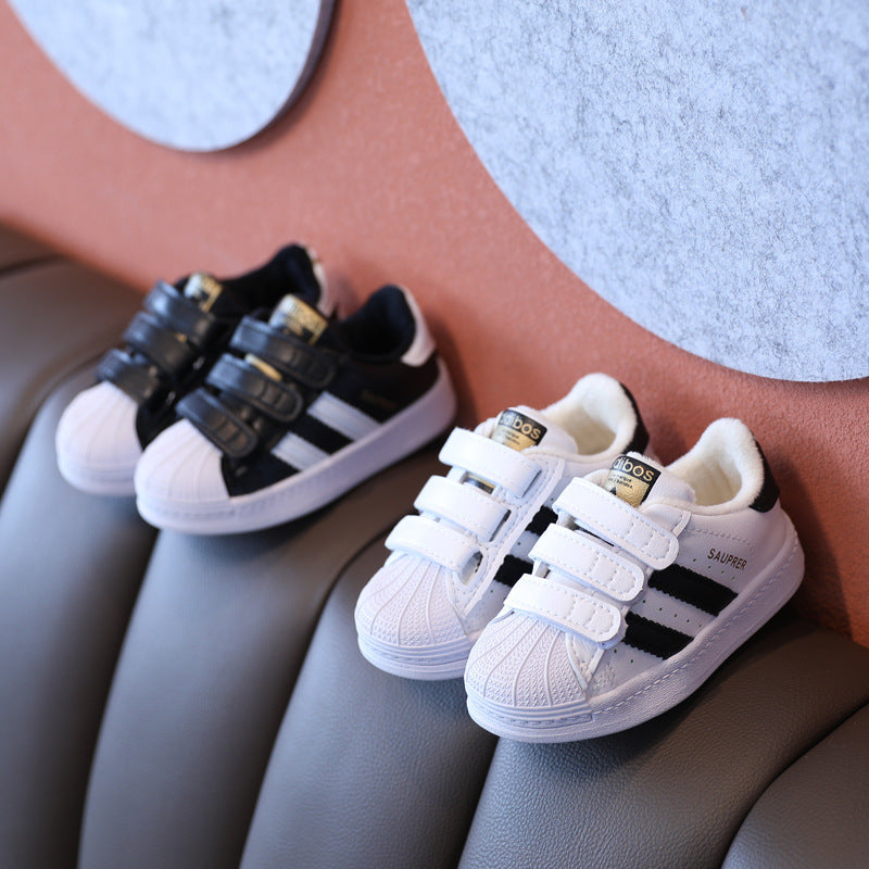Kids' athletic shoes - boys' and girls' sneakers -  winter new arrivals - korean style boys' and baby shoes - shell toe white sneakers