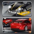 Rc professional drift car 1:64 remote control car 2.4g four-wheel drive racing car with controllable lights, desktop mini world toy car
