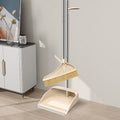 Wool bristle broom and dustpan combo set - household broom  - non-stick hair & soft bristle sweeper