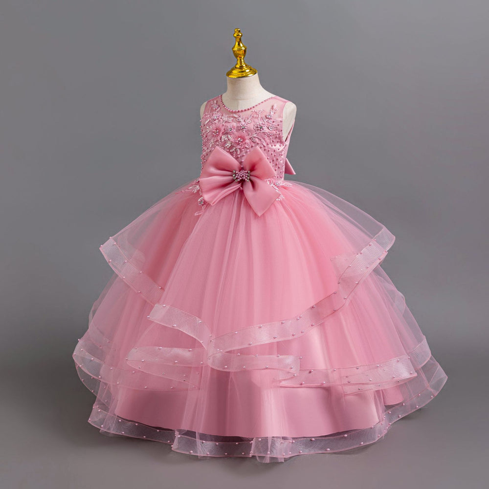 New wholesale girls' dresses, beaded butterfly wedding gowns, princess dresses, piano recital dresses, girl dress