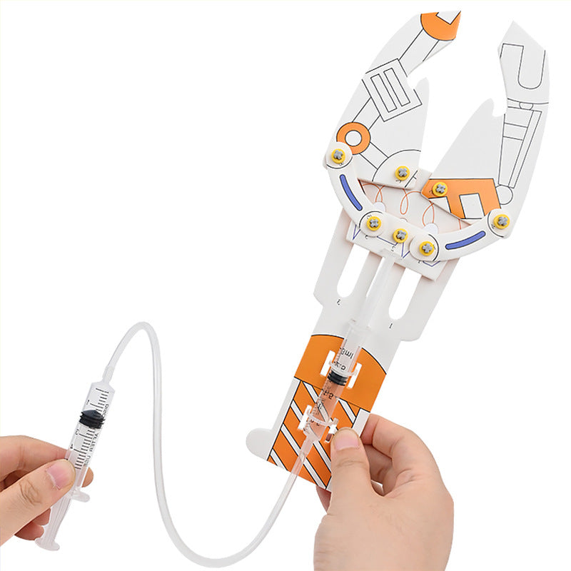 KT version of hydraulic manipulator, handmade DIY creative small production, science and technology festival homework teaching aids, material packs, puzzle inserts