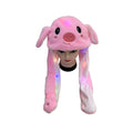 popular airbag that can move when pinching the ears, cartoon rabbit hat, various wholesale luminous children's toys, family hats