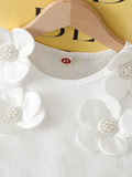 cross-border girls' fashion: european & american style floral solid top + irregular bowknot beaded leather skirt