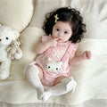 Infant and toddler summer suit female baby style vest bag butt overalls suitsummer outing cartoon bag butt cover
