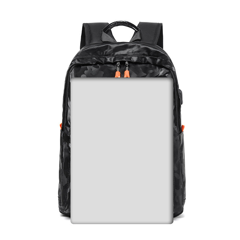 Cross-border new large-capacity fashion student schoolbag can be printed logo computer backpack trendy camouflage sports backpack