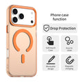 Double-layer imd candy color magnetic suction suitable for iphone17promax mobile phone case apple 15/14 frosted anti-fall case