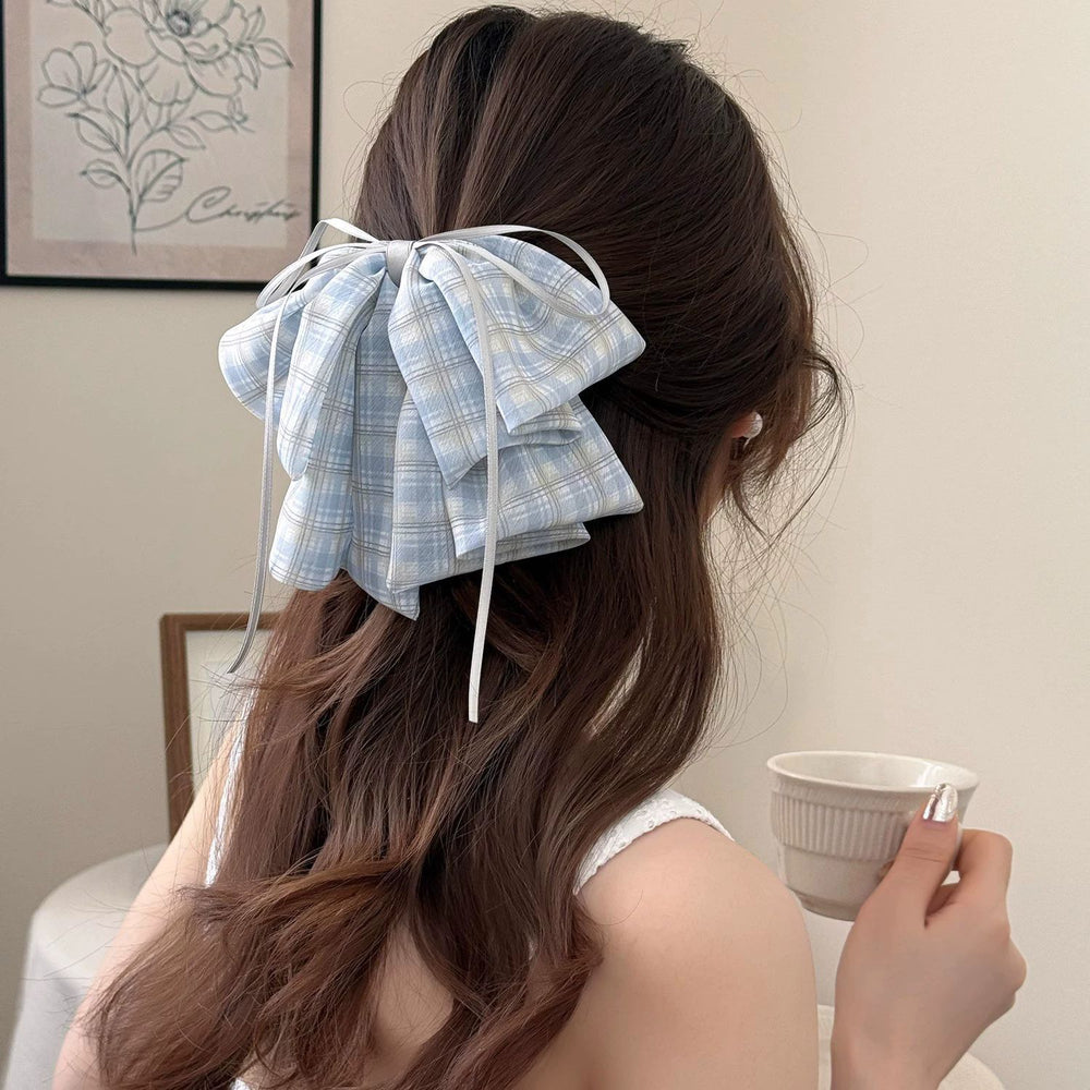 2026 new plaid ponytail hair clip headband - premium quality, stunning bow claw clip hair accessory for women