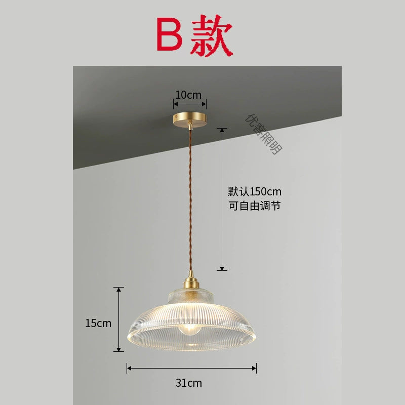 Wabi Sand Nordic simple restaurant bar creative bedside Japanese banquet style retro chandelier high-end household chandelier