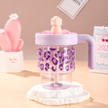 Summer new arrival: high-style straw cup, large capacity ice tumbler, portable cute plastic water bottle for kids, students (unisex)