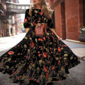 spring new arrivals: southeast asian women's printed maxi dress - -approved slim fit fashion dress
