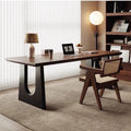 Walnut-colored living room desk, large workbench, large board dining desk, integrated conference desk, solid wood dining table