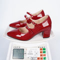 Export plus sizeretro mary jane women's shoes 2026 summer new arrivalfrench red size difference 0.67 women's thick heel high heels