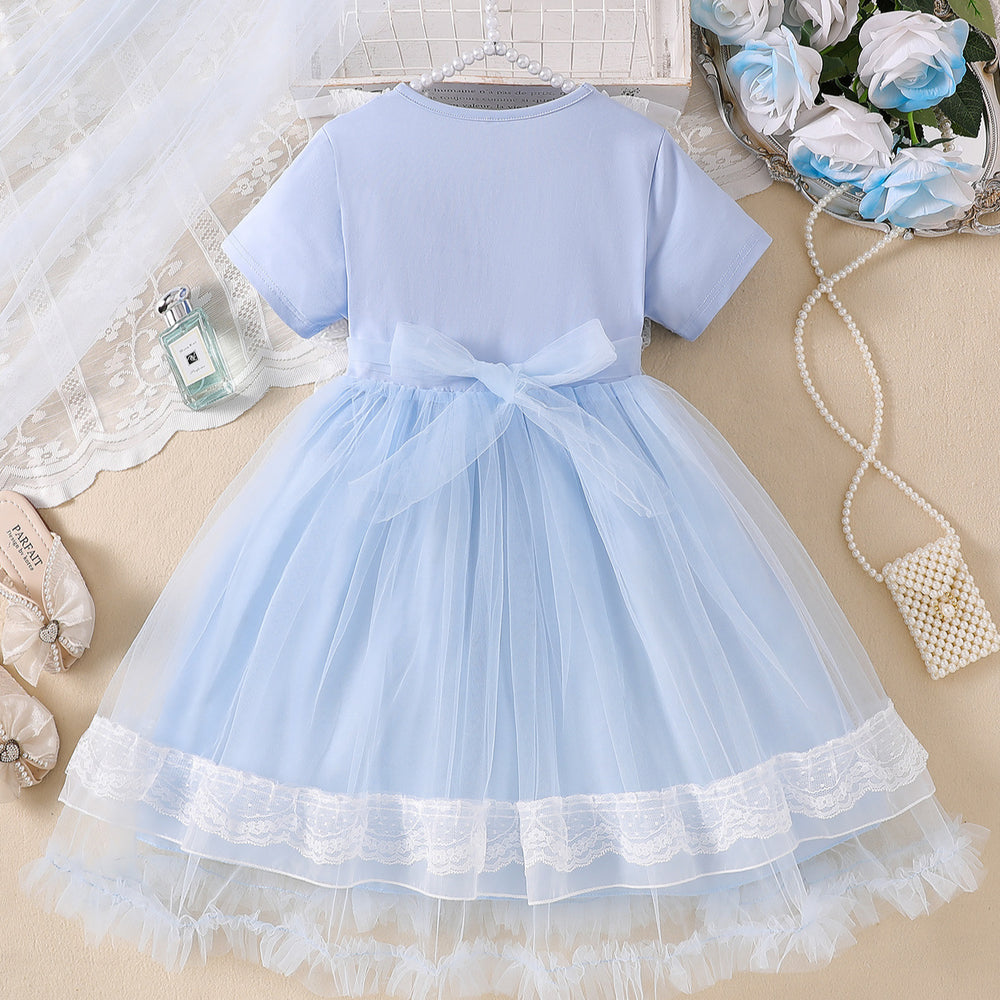 Girls' princess dress - summer kids' stylish & cute elsa long-sleeve tutu dress - little girl's elsa dress