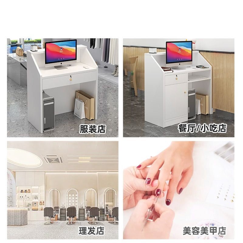 Minimalist modern bar counter/reception desk - small counter for beauty salons, clothing stores, and reception areas