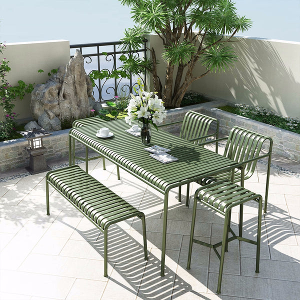 Nordic outdoor creative leisure table and chair combination simple outdoor balcony table milk tea coffee shop open-air bench