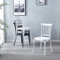 Factory direct american country style retro cafe dining chair, stackable backrest leisure chair for home use, cross-border wholesale