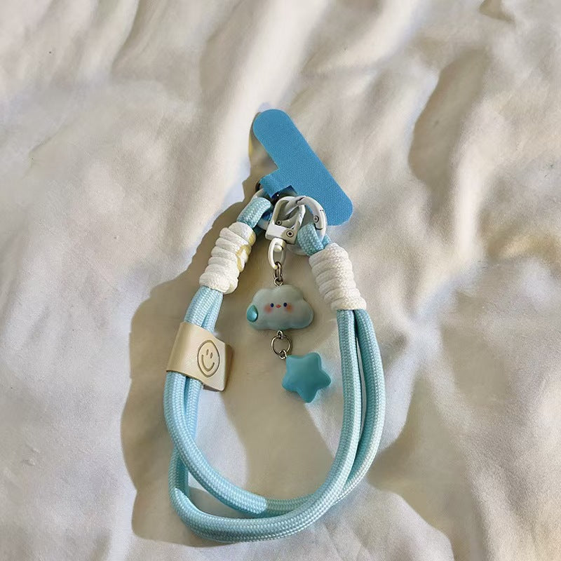 Japan and South Korea INS speechless cloud stars mobile phone wristband jewelry pendant keychain camera lanyard mobile phone case universal