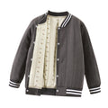 New winter quilted silk-padded baseball jacket: thickened, wearable as outerwear or inner layer, perfect for school uniforms, warm and cozy for boys and girls