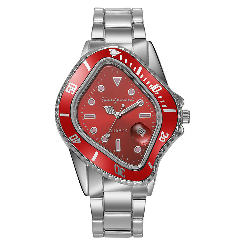 twisted water ghost suit alloy steel belt waterproofcasual watch hip hop quartz watch factory direct sales wholesale