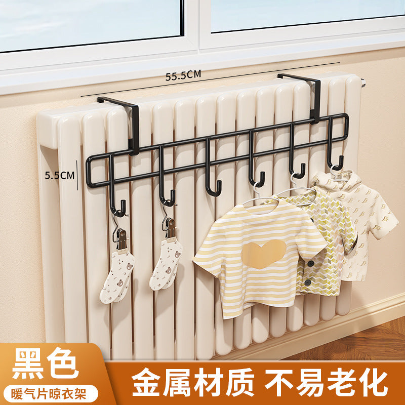 Radiator hooks, towel racks, rods, hangers, clothes drying racks, tubes, racks for hanging on the radiator, tool-free installation