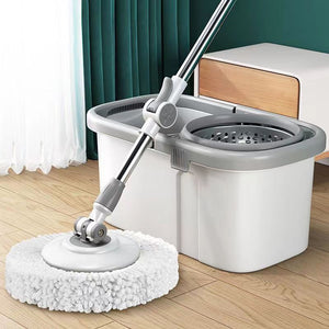 For homerotate dry and wet dual-use hand-washable flat mop bucket lazy mop handy gadget one mop net spin-dry mop