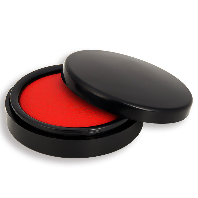 Deli 9868 fast-drying waterproof printing pad fast-drying printing mud accounting financial supplies red printing pad plastic box wholesale