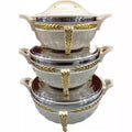 Export3pcs golden bell insulation box 3l-7l-10l large capacity export insulation tableware food warmer