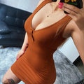 hot-selling european and american ins style  summer new women's pure color sleeveless silmdressexport women's clothing