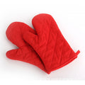 Solid color quilted oven mitts - thickened, microwave safe, baking, oven, anti-scald, heat insulation, non-slip, high temperature resistant, extra thick insulation