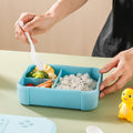 Game console lunch box for office workers, microwaveable, special two-partitioned lunch box for primary school students