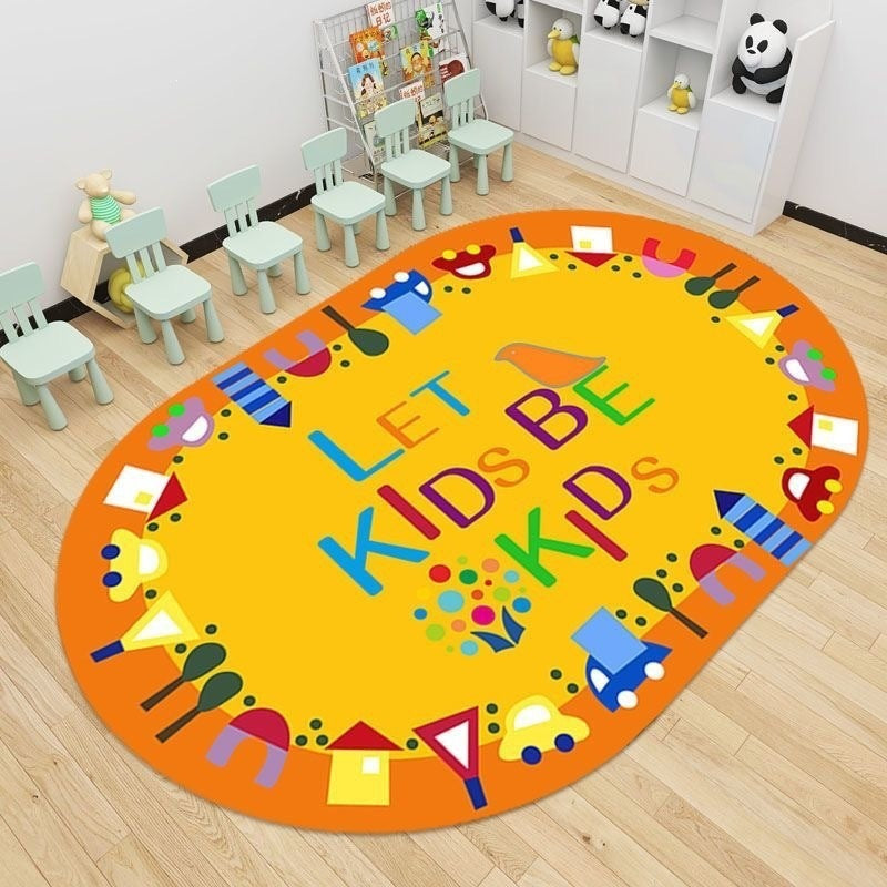 Baby crawling mat, cooling pad, classroom reading area, educational play mat, nursery kids alphabet crystal velvet rug