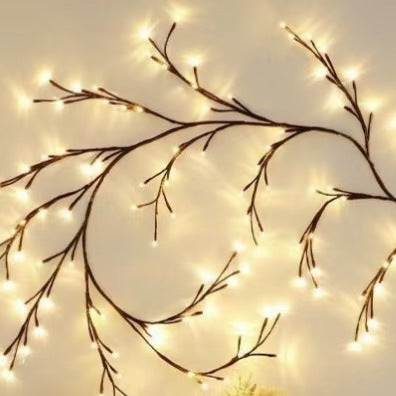 DIY bendable remote control LED branch vine light, home decoration atmosphere environmentally friendly eye protection warm light vine light string