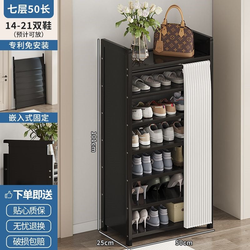 Shoe rack, installation-free, foldable, for home, doorway, entrance, dormitory, rental house, storage, simple and space-saving shoe cabinet