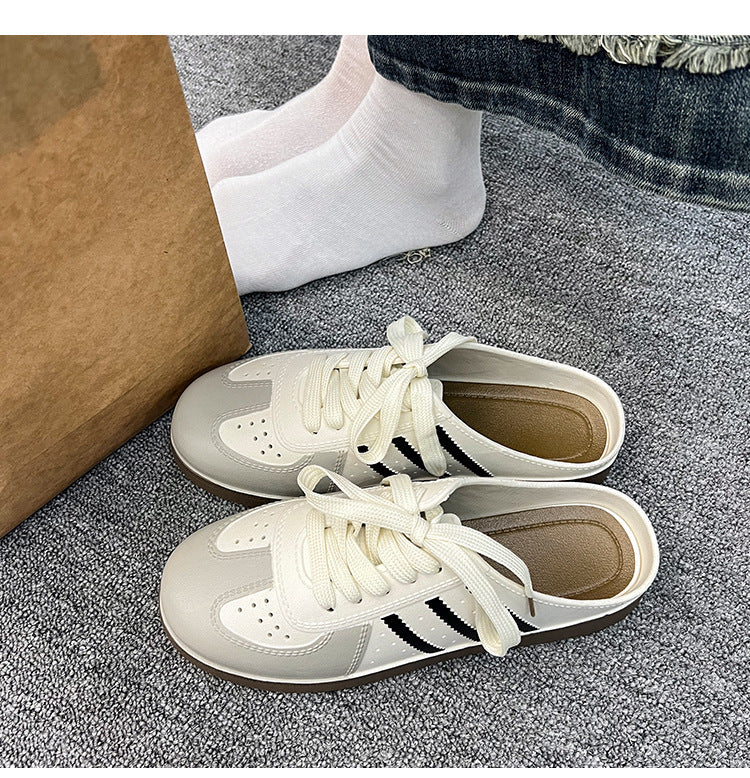 2025 spring/summer new collection: closed-toe loafers - stylish, minimalist, slip-on, korean-style flat rope-tie half shoes