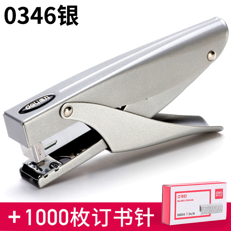 Deli hand-held takeaway packing snack bag hand-held labor-saving stapler No. 12 order hand-held stapler wholesale